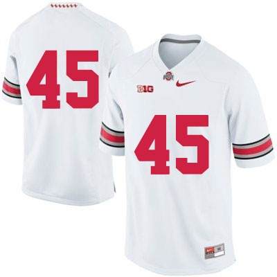 Ohio State Buckeyes Men's Only Number #45 White Authentic Nike College NCAA Stitched Football Jersey TI19Z78NA
